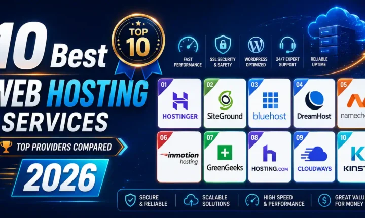 Best web hosting services 2026 comparison of the top 10 hosting providers